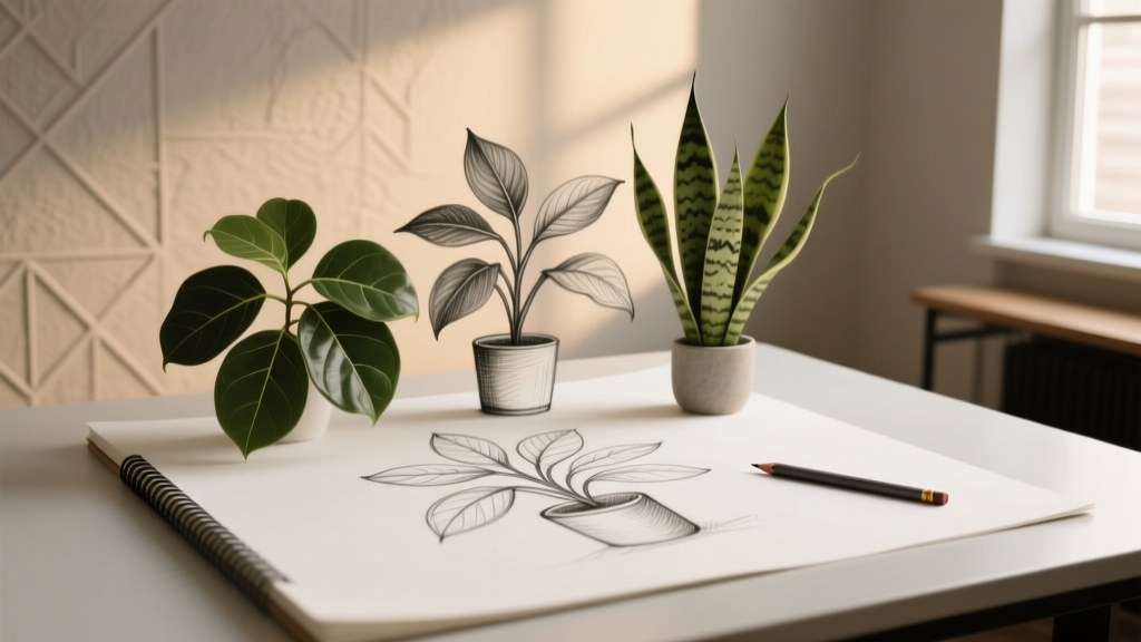 How to Draw Indoor Plants: 7-Step Botanical Sketch (2026)