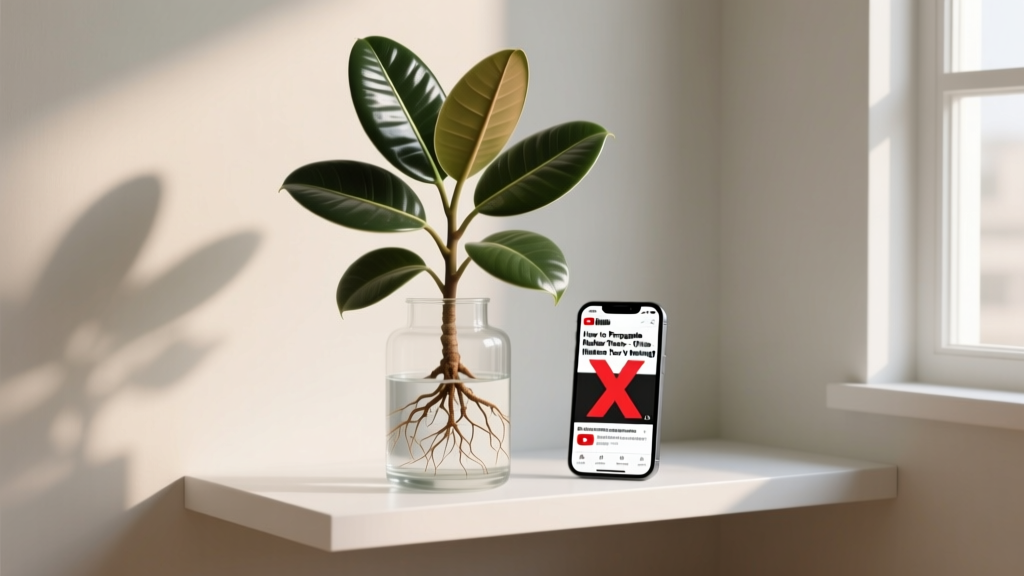 Stop Wasting Time Watching Confusing Rubber Plant Propagation Videos — Here’s the Only 5-Step Indoor Propagation Method That Actually Works (With Real-Time Rooting Photos & YouTube Pitfalls Exposed)