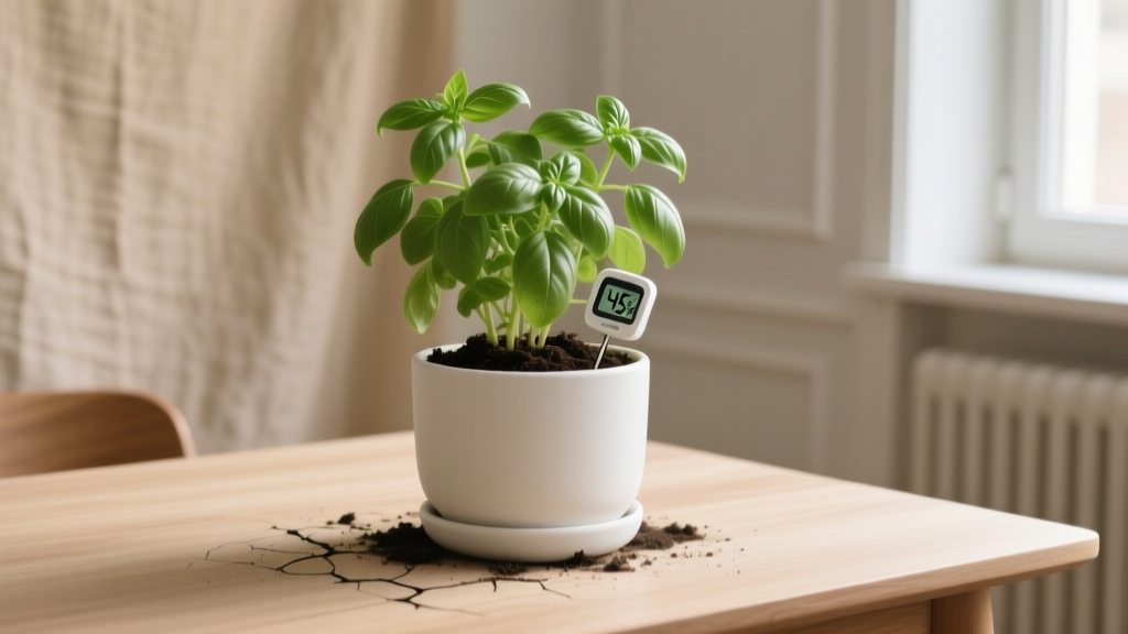 How Often Should I Water My Indoor Basil Plant Soil Mix? The Truth Is Not 'Every 2 Days' — Here’s the Exact Moisture Test That Prevents Wilting, Root Rot, and Bitter Leaves (Backed by University Extension Research)