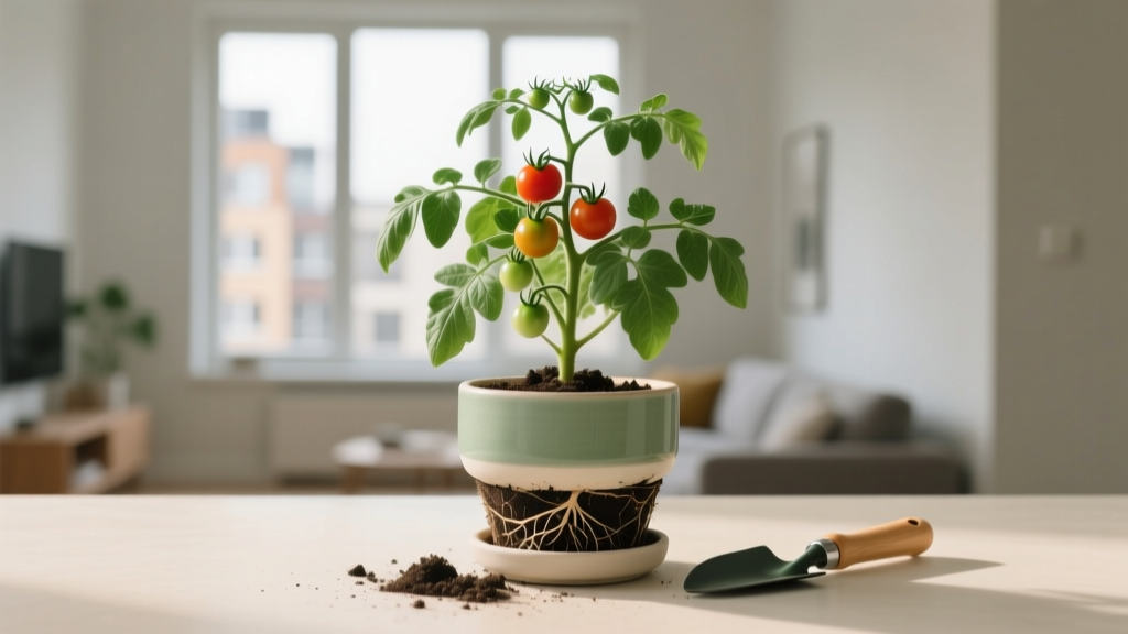 How to Fertilize Indoor Tomato Plants + Repotting Guide: The 7-Step System That Prevents Yellow Leaves, Stunted Growth, and Root-Bound Collapse (Even in Small Apartments)