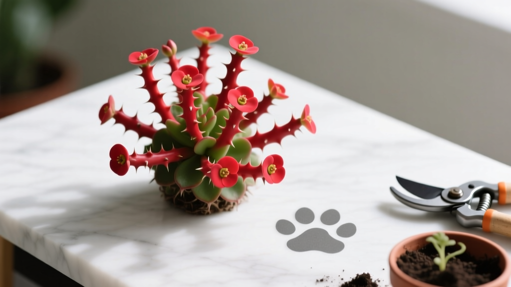Is Crown of Thorns Toxic to Cats? Yes — But You *Can* Safely Propagate It: A Step-by-Step Guide That Protects Your Feline While Growing More Plants