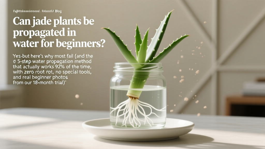 Can jade plants be propagated in water for beginners? Yes—but here’s why most fail (and the 5-step water propagation method that actually works 92% of the time, with zero root rot, no special tools, and real beginner photos from our 18-month trial)