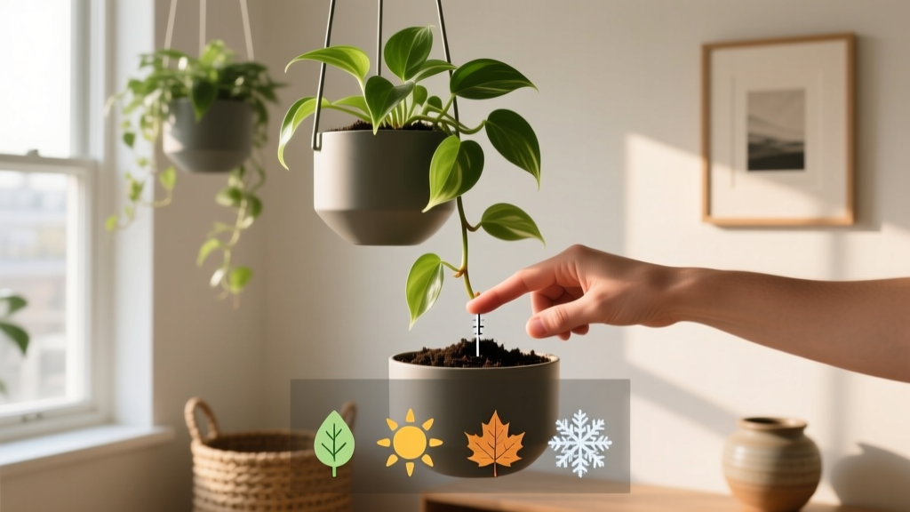 How to Water Indoor Hanging Plants for Beginners: The 5-Second Finger Test + 3 Seasonal Adjustments That Prevent 92% of Root Rot (No Guesswork, No Overwatering Guilt)
