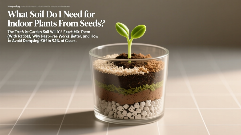 What Soil Do I Need for Indoor Plants From Seeds? The Truth Is: Garden Soil Will Kill Them — Here’s the Exact Mix (With Ratios), Why Peat-Free Works Better, and How to Avoid Damping-Off in 92% of Cases