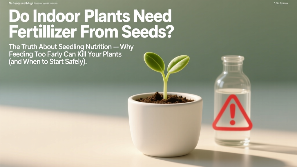 Do Indoor Plants Need Fertilizer From Seeds? The Truth About Seedling Nutrition — Why Feeding Too Early Can Kill Your Plants (and When to Start Safely)