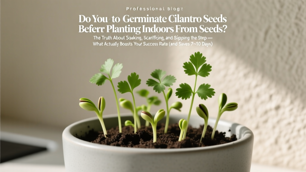 Do You Need to Germinate Cilantro Seeds Before Planting Indoors From Seeds? The Truth About Soaking, Scarifying, and Skipping the Step — What Actually Boosts Your Success Rate (and Saves 7–10 Days)