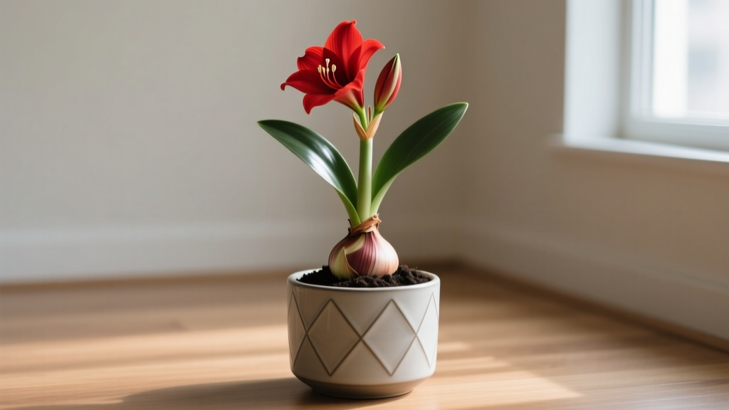Small How to Plant an Amaryllis Indoors: The 7-Minute Setup That Guarantees Blooms (No Green Thumb Required — Even If You’ve Killed Every Plant You’ve Ever Owned)
