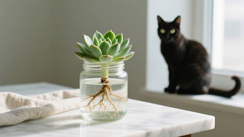 Is Your Water-Propagated Succulent Safe for Cats? The Exact Timing & Toxicity Guide Every Cat Owner Needs Before Planting — Because Not All 'Safe-Looking' Succulents Are Cat-Safe, and Planting Too Early Can Trigger Dangerous Exposure.