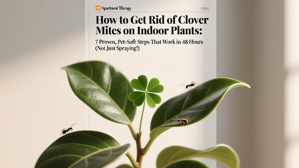 Large How to Get Rid of Clover Mites on Indoor Plants: 7 Proven, Pet-Safe Steps That Work in 48 Hours (Not Just Spraying!)