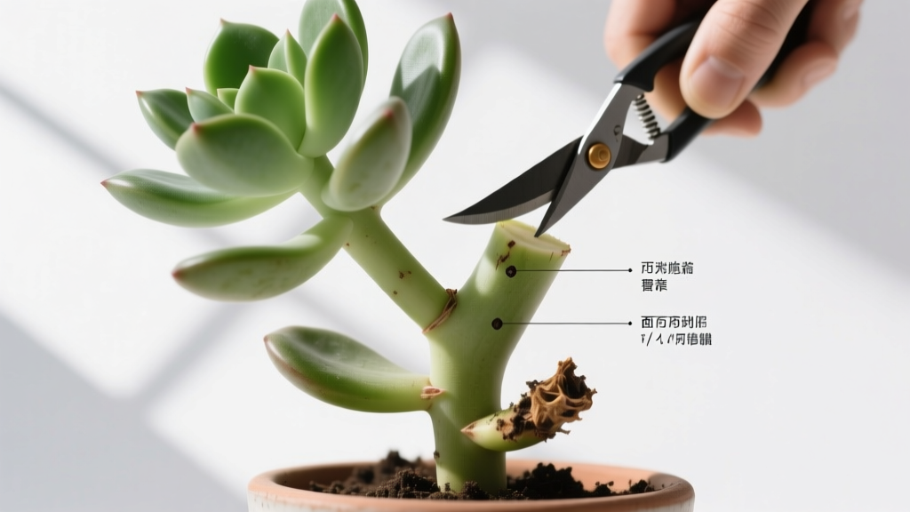 Stop Killing Your Jade Plant: The Exact Spot to Cut Large Stems for Propagation (Not Where You Think — 3 Common Mistakes That Cause Rot & Failure)