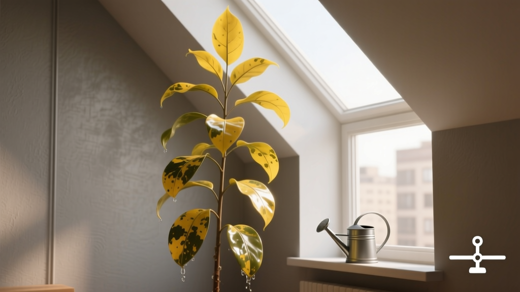 How to Water an Indoor Plant That Is Too High With Yellow Leaves: 7 Proven Steps to Fix Overwatering, Underwatering, and Hard-to-Reach Stresses—Without a Ladder or Guesswork