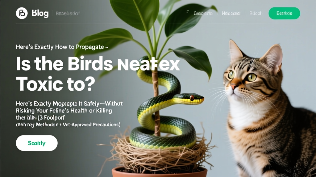 Is the Birds Nest Snake Plant Toxic to Cats? Here’s Exactly How to Propagate It Safely—Without Risking Your Feline’s Health or Killing the Plant (3 Foolproof Methods + Vet-Approved Precautions)