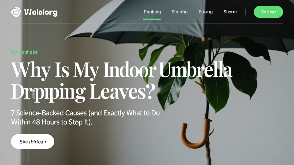 Why Is My Indoor Umbrella Plant Dropping Leaves? 7 Science-Backed Causes (and Exactly What to Do Within 48 Hours to Stop It)
