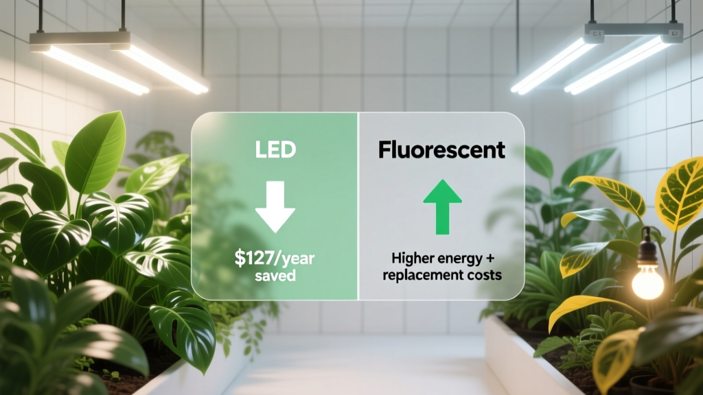 Fluorescent vs LED Lights for Indoor Plants: The Truth About Which One Actually Grows Healthier Plants (and Saves You $127/Year in Energy + Replacement Costs)