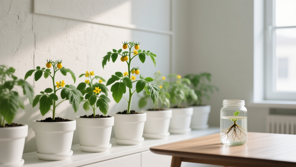 How to Look After Tomato Plants Indoors from Cuttings: The 7-Step Indoor Tomato Cutting Guide That Prevents Leggy Stems, Root Rot, and Flower Drop (Even in Apartments with No South Windows)