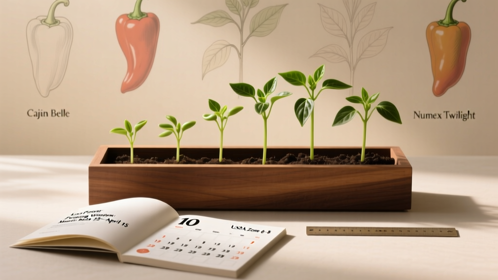 Stop Guessing: The Exact Indoor Pepper Starting Calendar (Based on Your USDA Zone, Frost Dates & Variety — Not Just '6–8 Weeks Before Last Frost')