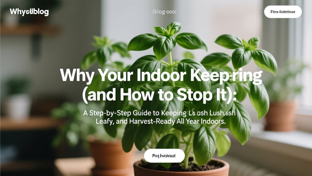 Why Your Indoor Basil Keeps Flowering (and How to Stop It): A Step-by-Step Guide to Keeping Basil Lush, Leafy, and Harvest-Ready All Year Indoors