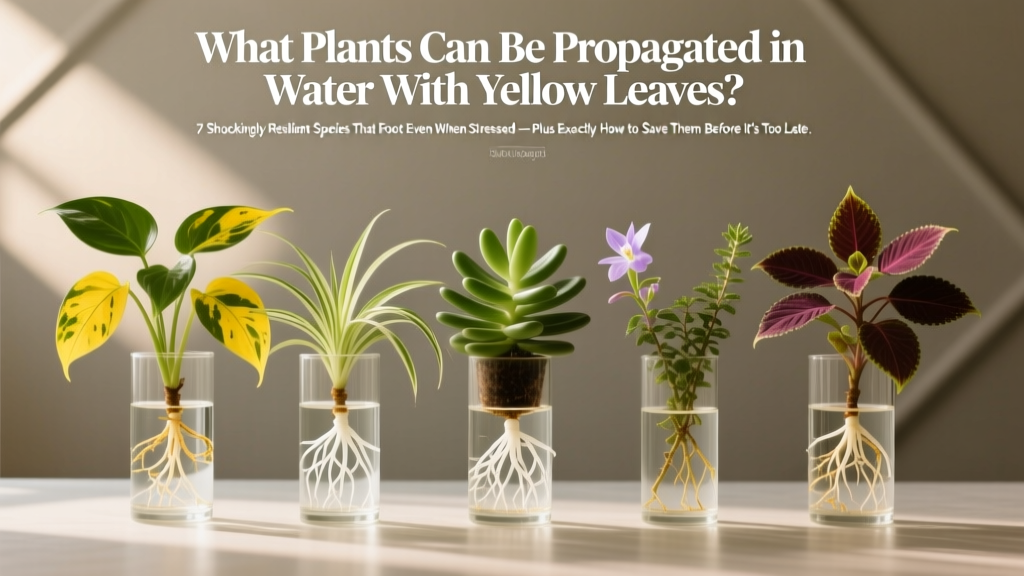 What Plants Can Be Propagated in Water With Yellow Leaves? 7 Shockingly Resilient Species That Root Even When Stressed — Plus Exactly How to Save Them Before It’s Too Late