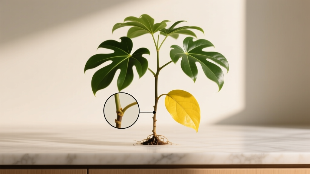 Where to Cut an Umbrella Plant for Propagation with Yellow Leaves: The Exact Node, Timing & Prep Steps That Save Your Plant (Not Just Trim It)