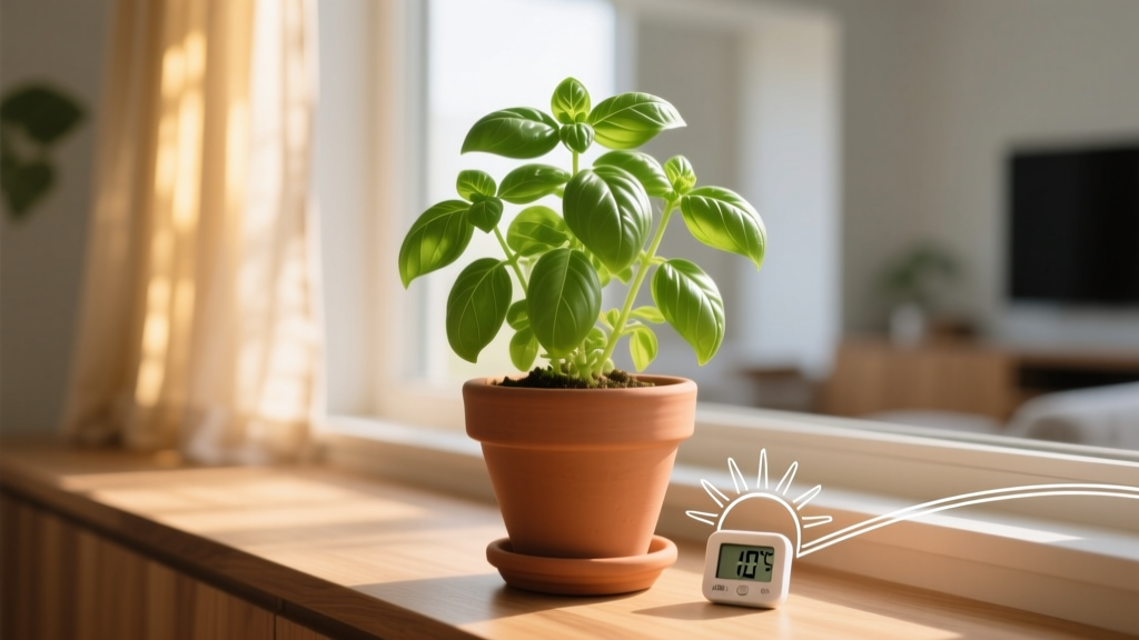 When to Bring Basil Plant Indoors in Bright Light: The Exact Temperature Threshold & Light Checklist Most Gardeners Miss (Spoiler: It’s Not Just About Frost)