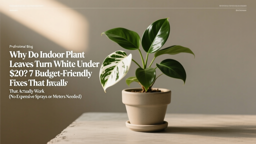 Why Do Indoor Plant Leaves Turn White Under $20? 7 Budget-Friendly Fixes That Actually Work (No Expensive Sprays or Meters Needed)