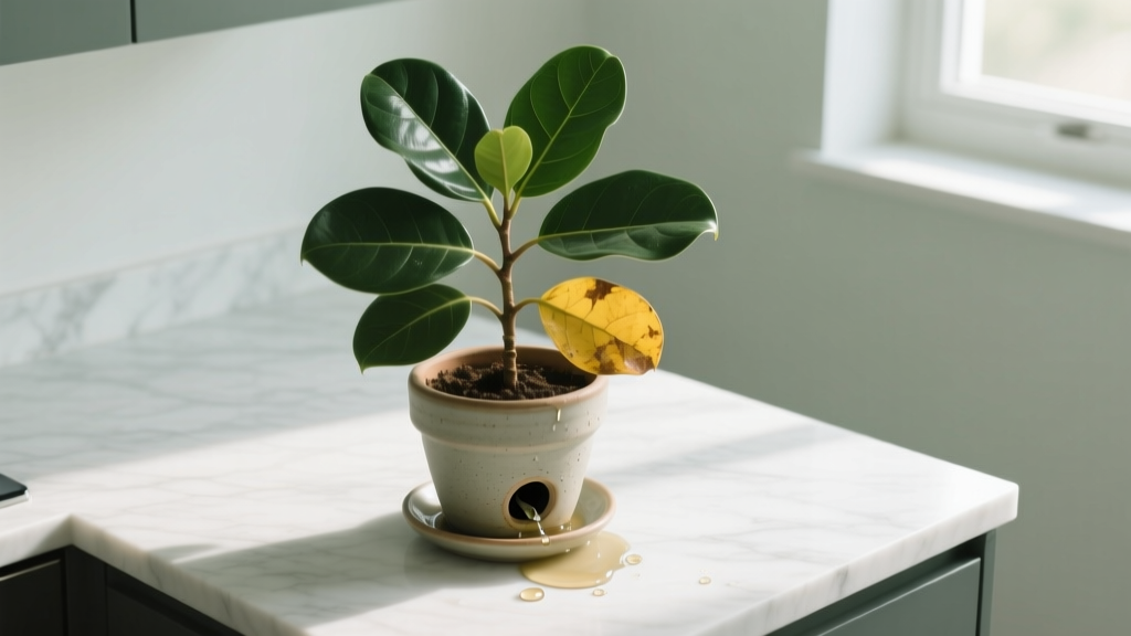 How to Properly Drain an Indoor Fig Leaf Plant with Yellow Leaves: A 7-Step Rescue Protocol That Stops Root Rot Before It Kills Your Fiddle Leaf — No More Guesswork, Just Science-Backed Drainage Fixes