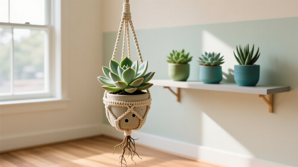 Succulent How to Hang a Hanging Plant Indoors: 7 Foolproof Steps (No Drilling, No Leaks, No Root Rot) — Even If You’ve Killed Every ‘Easy’ Plant Before