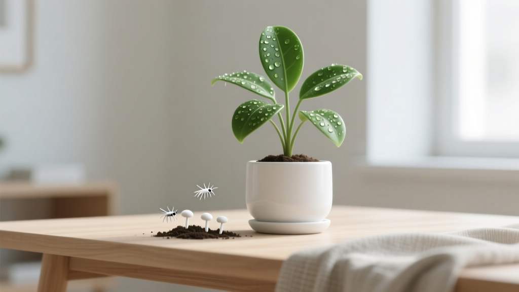 How to Treat Little White Bugs on Indoor Plants Watering Schedule: The 5-Minute Fix That Stops Fungus Gnats Before They Spread — No Pesticides Needed