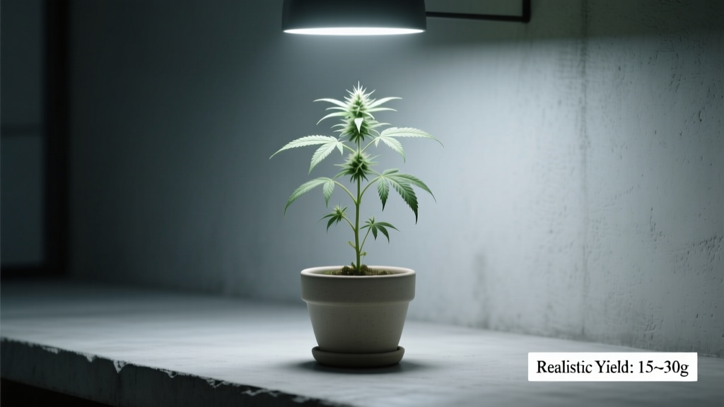 How Much Weed From One Plant Indoors in Low Light? The Truth About Yields, Why Most Growers Get Disappointed (and Exactly What You Can Realistically Expect Without Upgrading Lights)