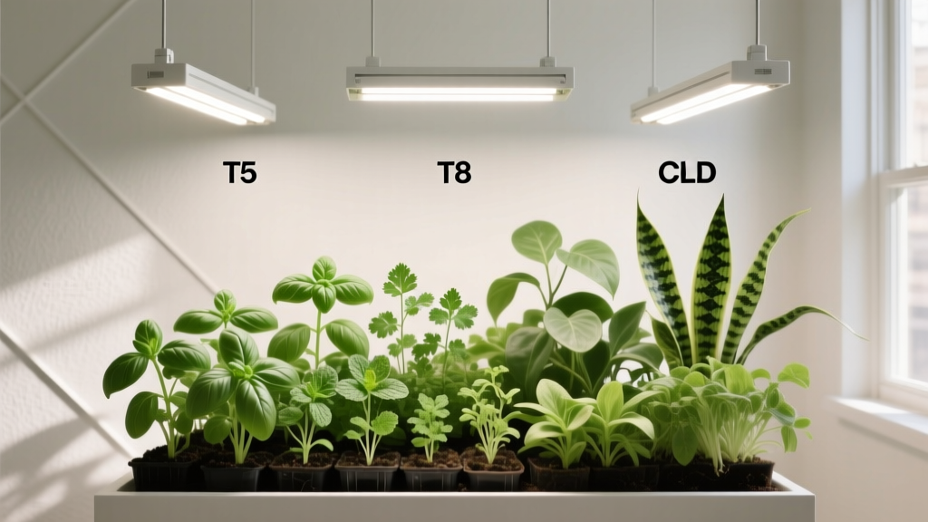 Do fluorescent lights help plants grow indoors? The truth about T5s, T8s, and CFLs — plus when they still beat LEDs for seedlings, herbs, and low-light greens (and when they absolutely don’t).
