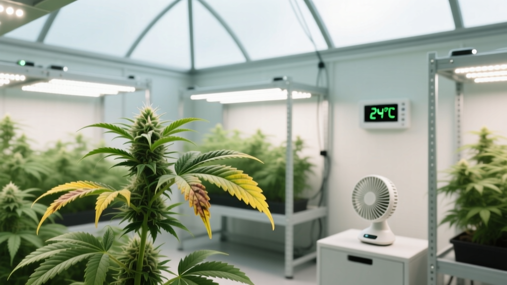 How Hot Is Too Hot for Indoor Cannabis Plants Dropping Leaves? The Exact Temperature Thresholds, Real-Time Stress Signs, and 7-Step Recovery Protocol That Saved My Entire Flowering Room