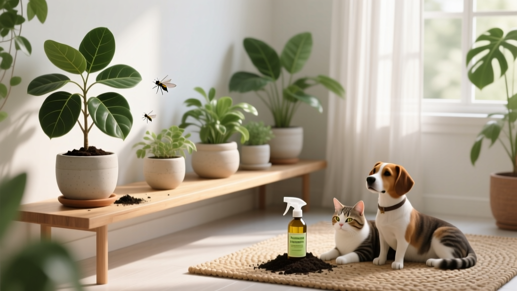 Pet Friendly How to Get Rid of Tiny Flies on Indoor Plants: 7 Vet-Approved, Non-Toxic Fixes That Actually Work (No More Spraying Chemicals Near Your Cat or Dog!)