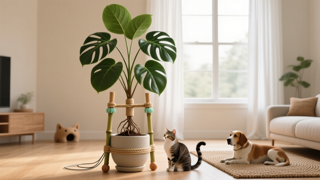 Pet Friendly How to Stake Large Indoor Plants: 7 Vet-Approved, Non-Toxic Methods That Won’t Harm Your Dog or Cat (No Wires, No Splinters, No Stress)