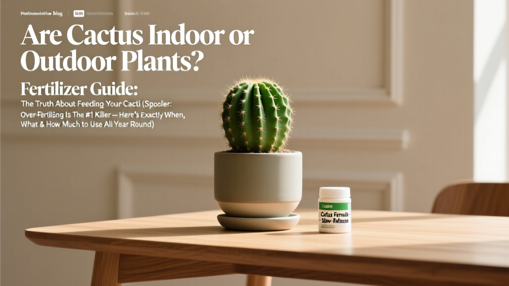 Are Cactus Indoor or Outdoor Plants Fertilizer Guide: The Truth About Feeding Your Cacti (Spoiler: Over-Fertilizing Is the #1 Killer — Here’s Exactly When, What & How Much to Use All Year Round)