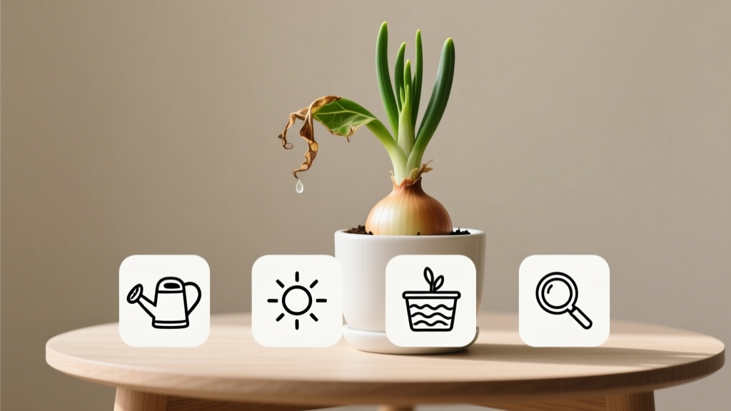 Why Your Sprouted Onion Is Dropping Leaves Indoors (And Exactly How to Fix It in 4 Simple Steps — No More Wasted Bulbs or Confusing Guesswork)