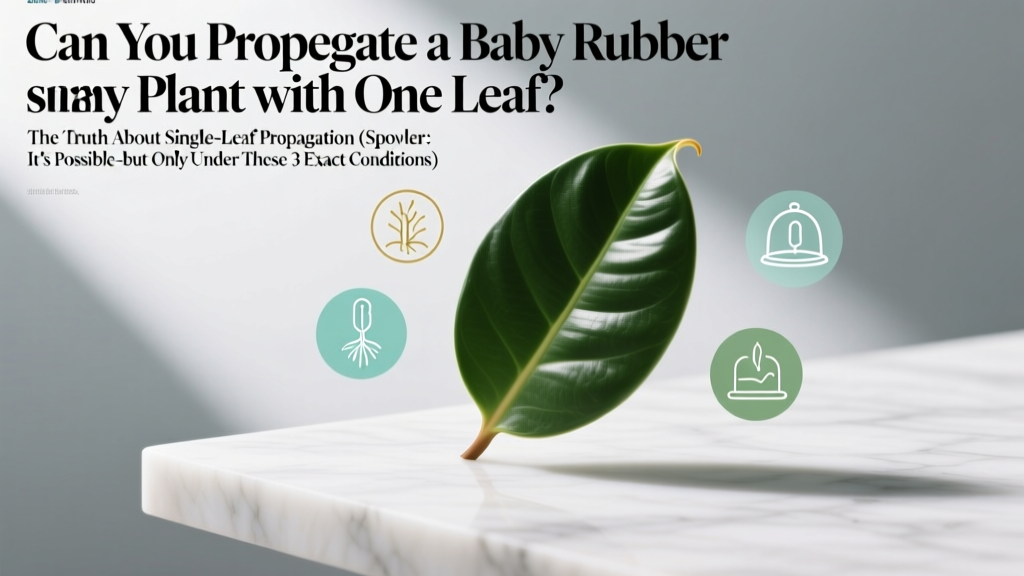 Can You Propagate a Baby Rubber Plant with One Leaf? The Truth About Single-Leaf Propagation (Spoiler: It’s Possible—but Only Under These 3 Exact Conditions)