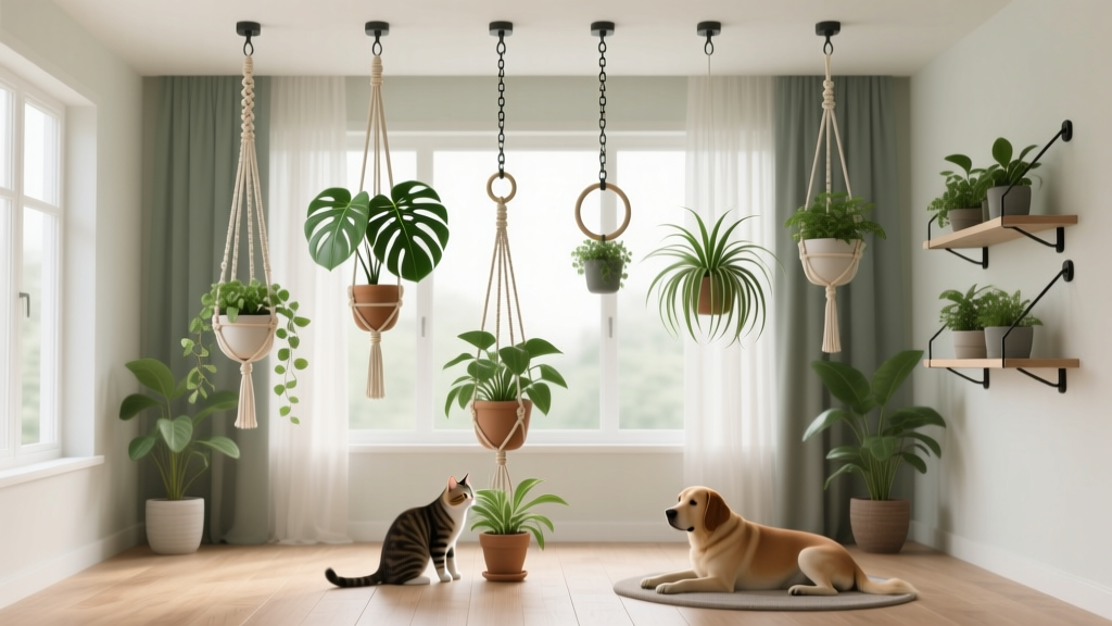Pet Friendly How to Hang Plants Indoors From Ceiling: 7 Safe, Secure & Stylish Methods That Actually Protect Your Cats, Dogs, and Plants (No More Tangled Vines or Tipped Pots!)