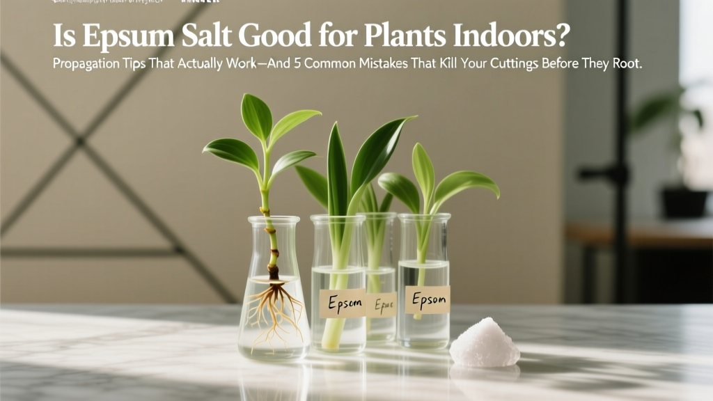 Is Epsom Salt Good for Plants Indoors? Propagation Tips That Actually Work—And 5 Common Mistakes That Kill Your Cuttings Before They Root