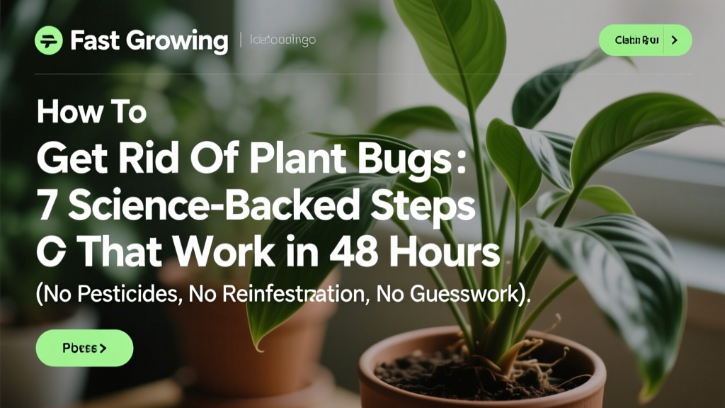 Fast Growing How To Get Rid Of Plant Bugs Indoor Plants: 7 Science-Backed Steps That Work in 48 Hours (No Pesticides, No Reinfestation, No Guesswork)