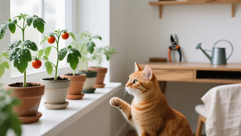 Is Your Indoor Tomato Garden Safe for Cats? The Truth About Tomato Toxicity + Step-by-Step Seed-Starting Guide That Protects Your Feline While Growing Juicy, Homegrown Tomatoes Indoors