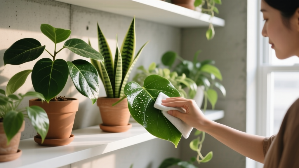 How to Clean Indoor Plant Leaves for Beginners: 5 Gentle, Pet-Safe Steps That Take Under 10 Minutes (No Leaf Shine Sprays, No Stress, Just Healthier Photosynthesis)