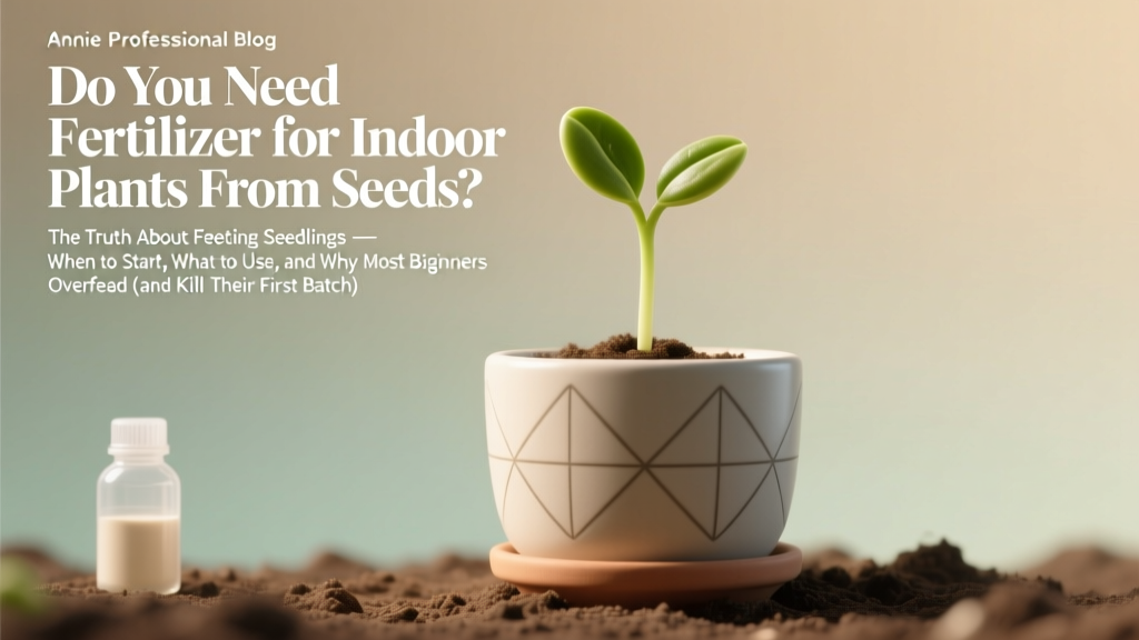 Do You Need Fertilizer for Indoor Plants From Seeds? The Truth About Feeding Seedlings — When to Start, What to Use, and Why Most Beginners Overfeed (and Kill Their First Batch)
