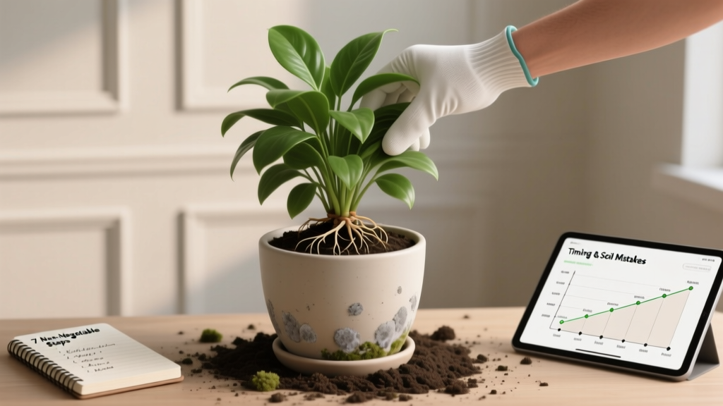 Why Indoor Plant Mold Repotting Guide: 7 Non-Negotiable Steps to Stop Mold Before It Kills Your Plants (And Why Most Guides Get the Timing & Soil Wrong)