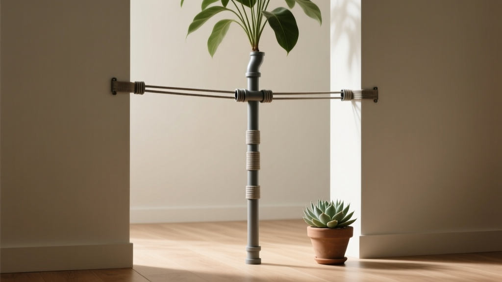 Stop Buying Flimsy Plant Poles: How to Make a Rock-Solid Indoor Tension Plant Pole Using Outdoor-Grade Materials (No Drilling, No Tools, Under $12)