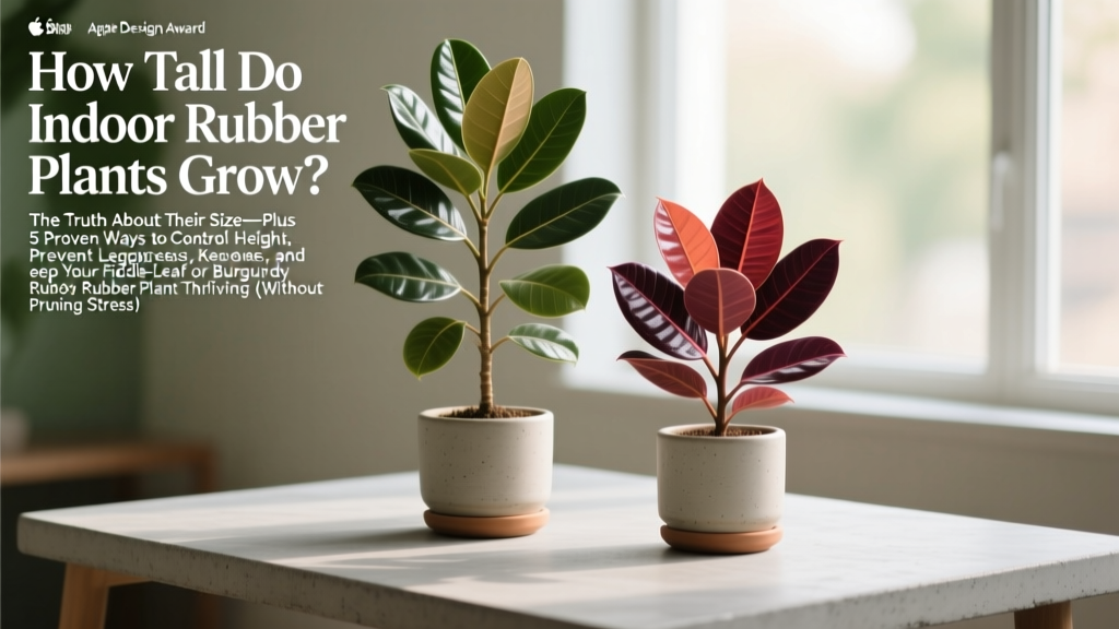 How Tall Do Indoor Rubber Plants Grow? The Truth About Their Size—Plus 5 Proven Ways to Control Height, Prevent Legginess, and Keep Your Fiddle-Leaf or Burgundy Rubber Plant Thriving (Without Pruning Stress!)