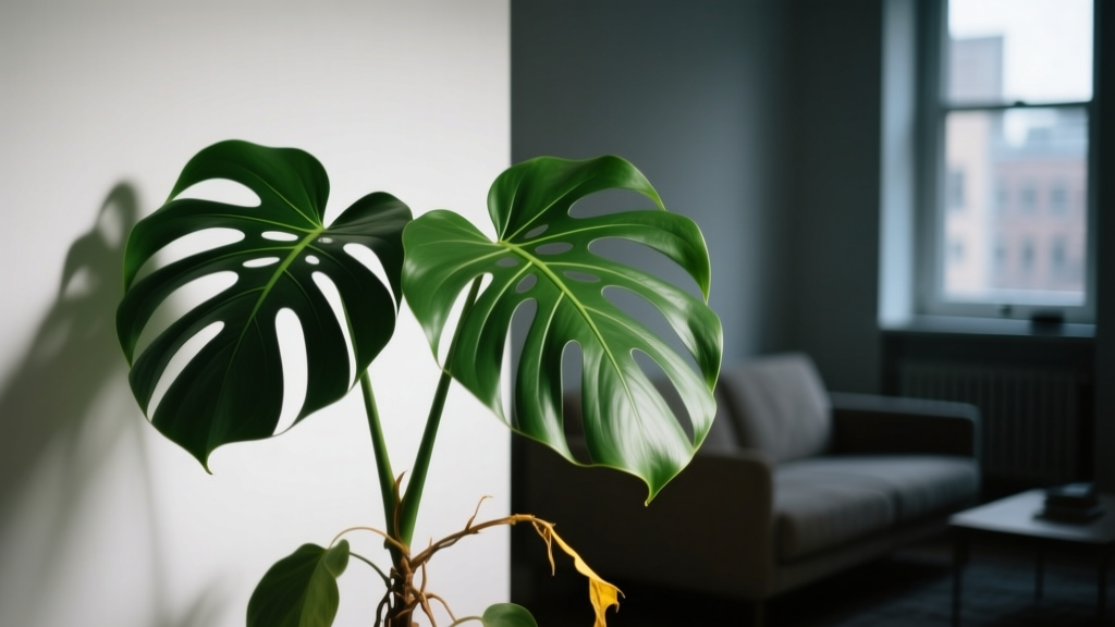 Can a fast-growing Monstera deliciosa plant live in low to no light? The truth about its light needs—and how to keep it thriving (even in dim apartments) without stunted growth, yellow leaves, or slow decline.