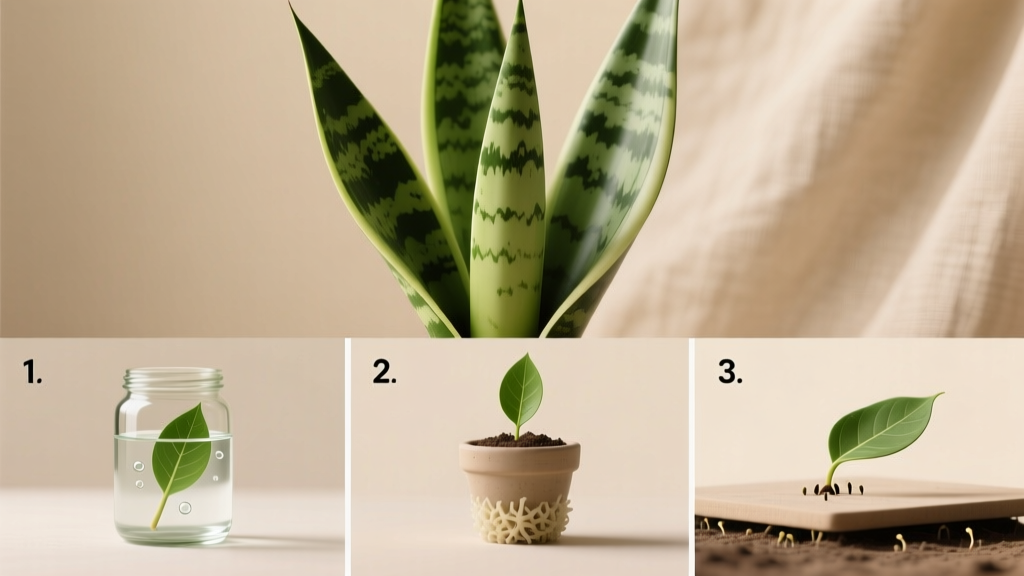 Low Maintenance How Propagate Snake Plant: The 3 Foolproof Methods That Take Under 5 Minutes Each (No Soil, No Mistakes, No Waiting Months)