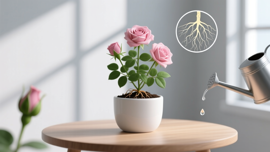 Are miniature roses indoor plants not growing? Here’s the 7-step diagnostic checklist most gardeners miss—covering light, root health, dormancy cues, and why 'just watering more' makes it worse.