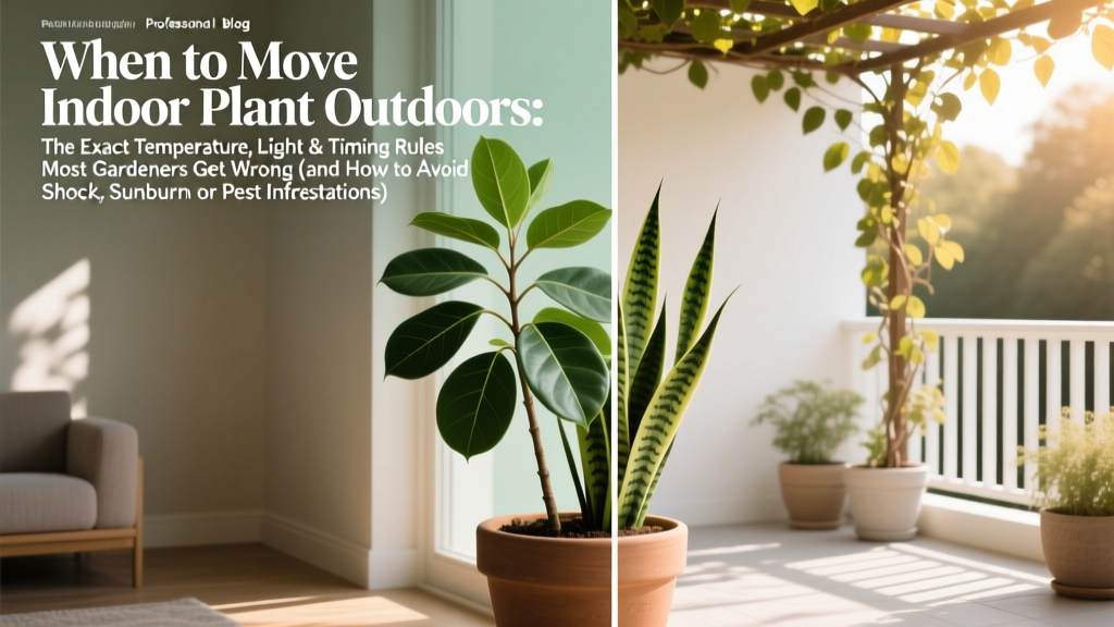 When to Move Indoor Plant Outd: The Exact Temperature, Light & Timing Rules Most Gardeners Get Wrong (and How to Avoid Shock, Sunburn or Pest Infestations)