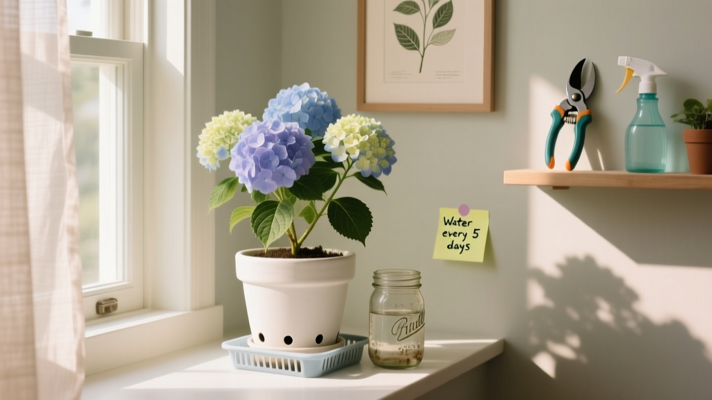 How to Care for a Hydrangea Plant Indoors Under $20: 7 Realistic, Budget-Savvy Steps That Actually Work (No Greenhouse Required)